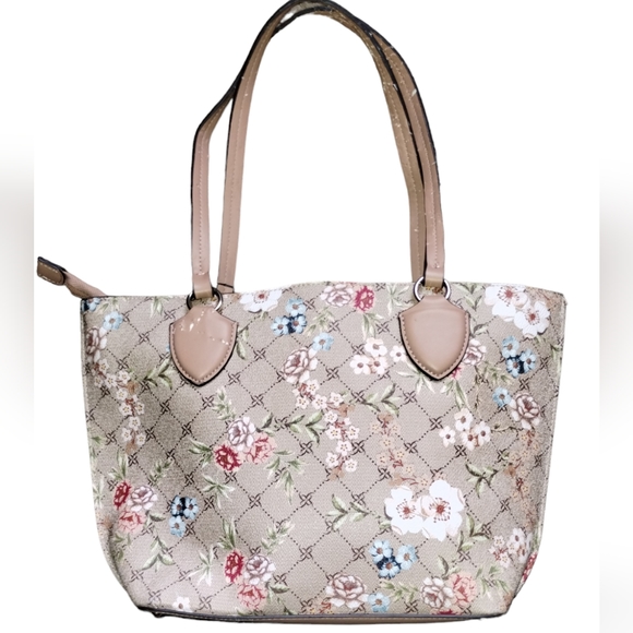 Nine West Women's Payton Small  Logofloral Tote Purse - Picture 2 of 9
